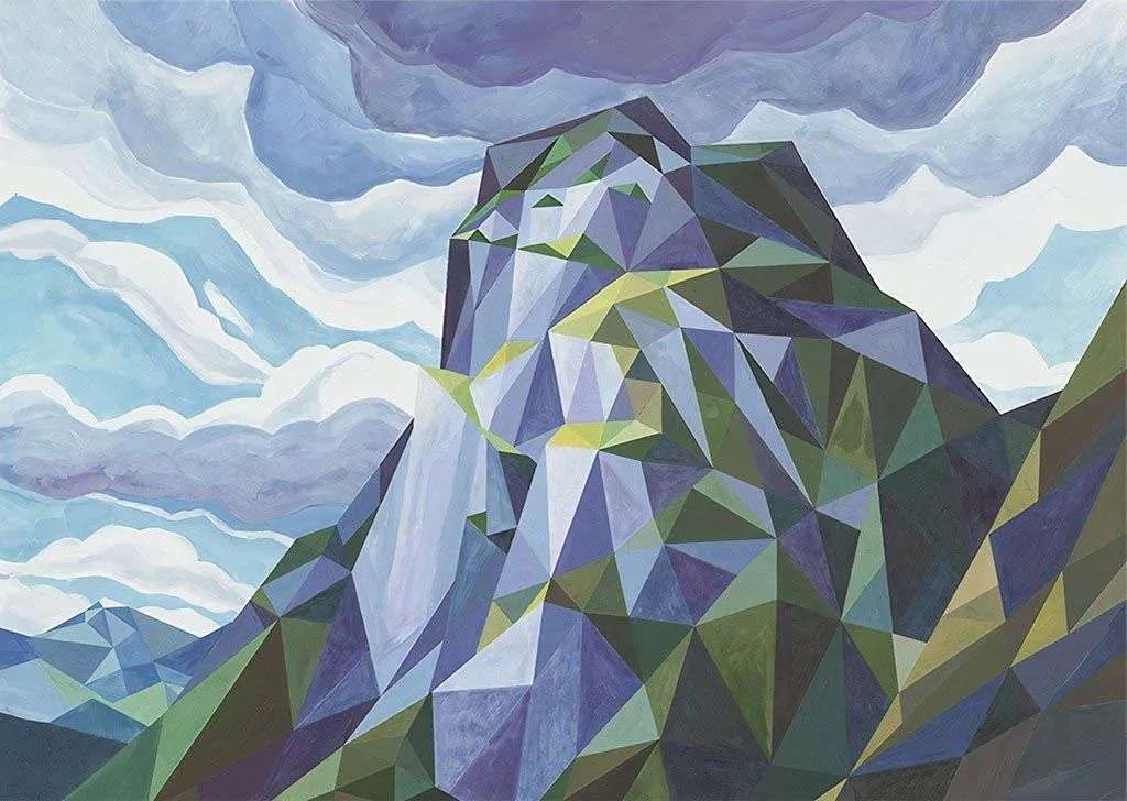 Фотообои в интерьере горы 3д  14-418 фото