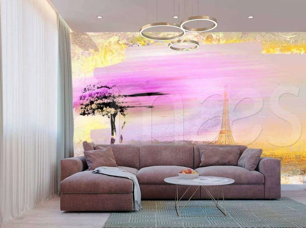 Фотообои Бесшовные обои на стену:  Париж в красках. Артикул: 7-327  