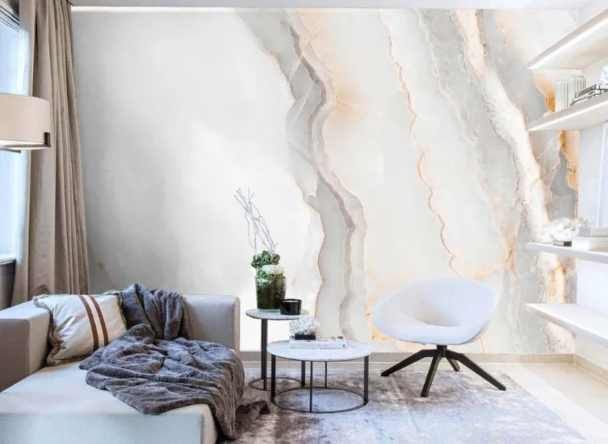 Фотообои Мрамор белый с золотом  9-2065