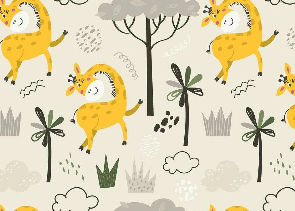 Фотообои в интерьере жирафы в лесу  12-747 фото