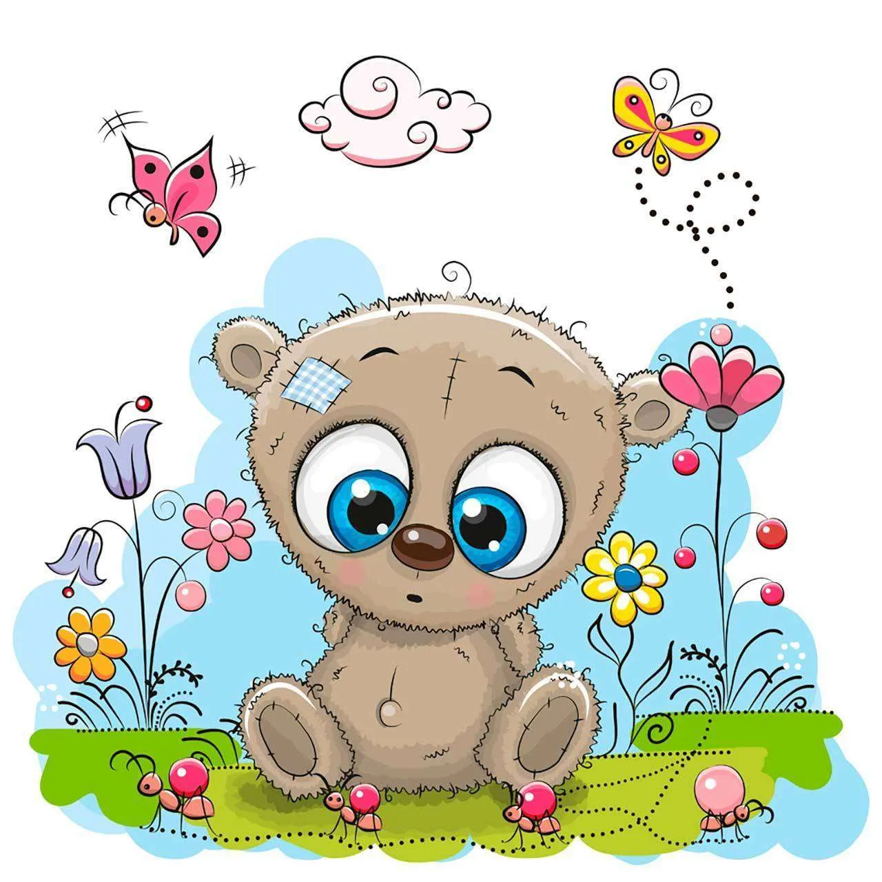 Фотообои в интерьере плюшевый мишка  9-277 фото