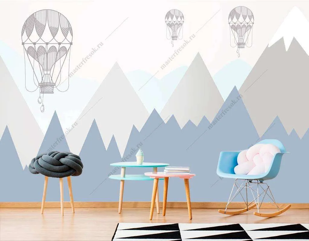 Фотообои Бесшовные обои на стену:  Голубые горы. Артикул: 13-152  