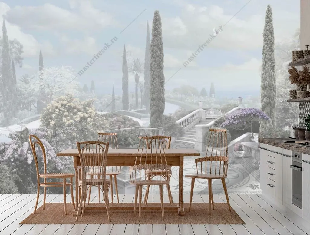 Фотообои в интерьере белоснежная терраса  13-348 фото