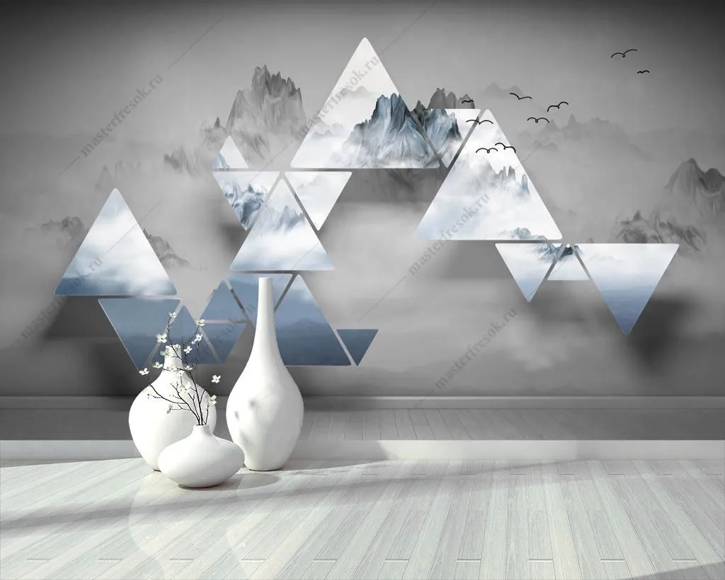 Фотообои 3д треугольник  10-917