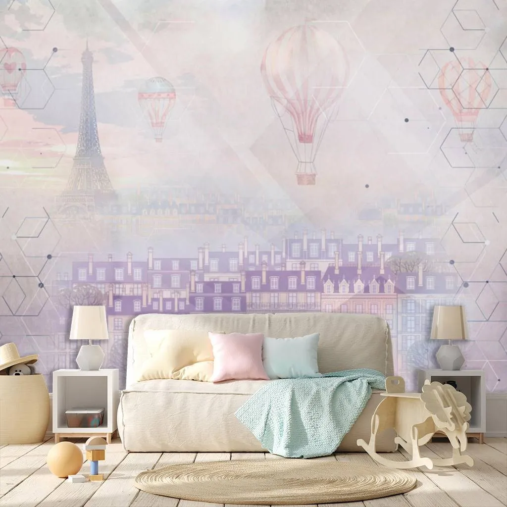 Фотообои Воздушные шары над Парижем  13-077