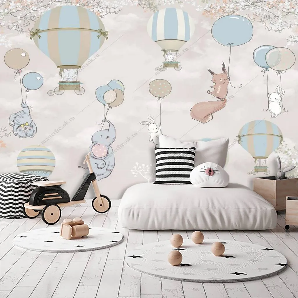 Фотообои Звери на шарах  13-217