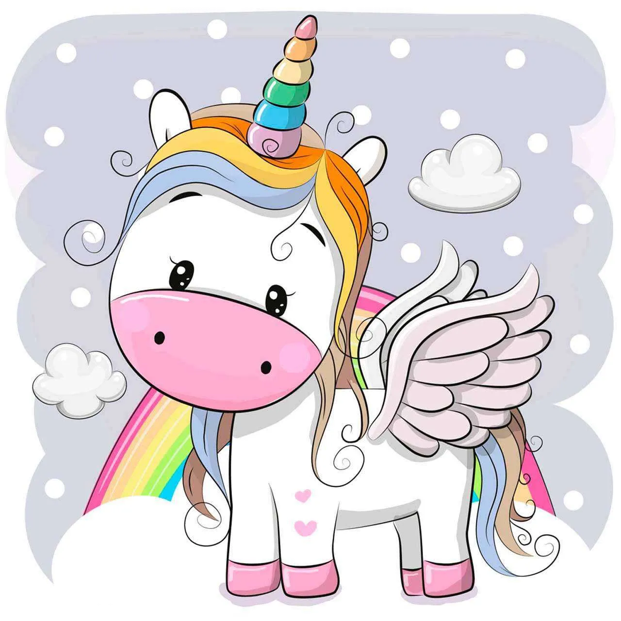 Фотообои в интерьере единорог в снегу  12-602 фото