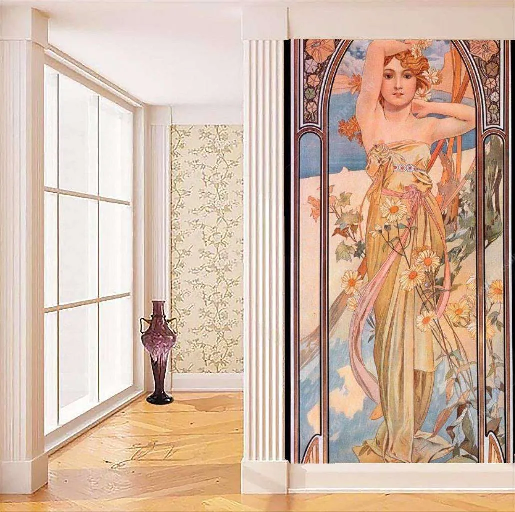 Фотообои в интерьере альфонс мариа муха – день  8-181 фото