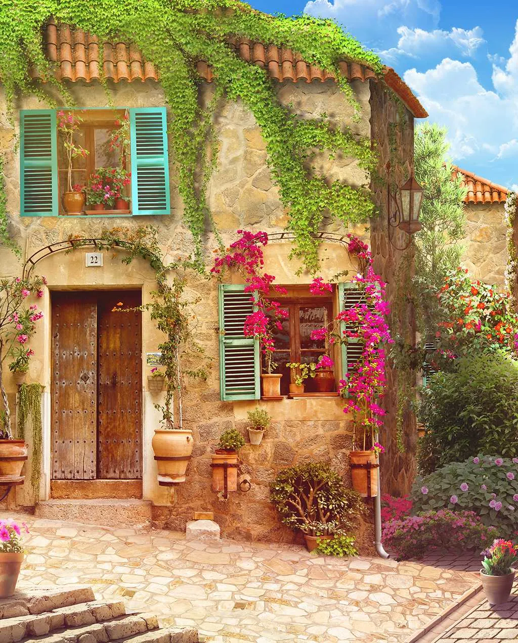 Фотообои в интерьере итальянская улочка    9-1889 фото