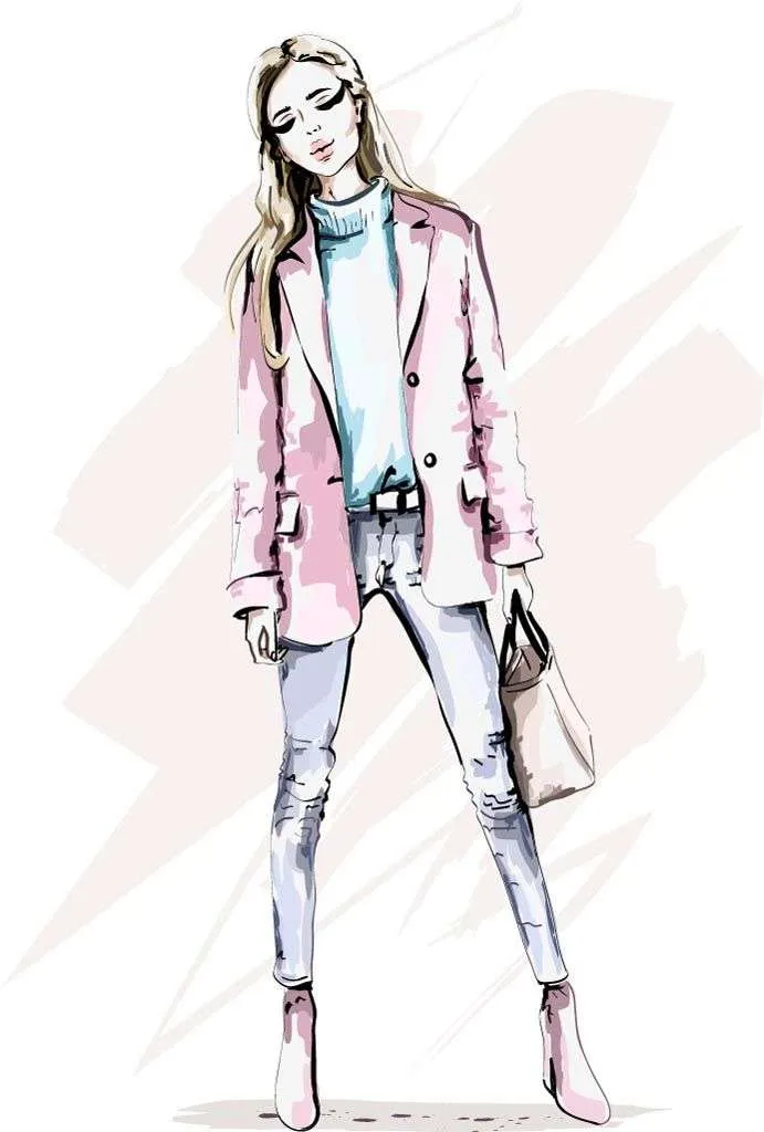 Фотообои в интерьере девушка с сумочкой  12-1379 фото