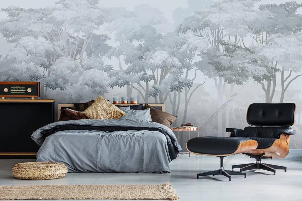 Фотообои Серебристый лес  13-331