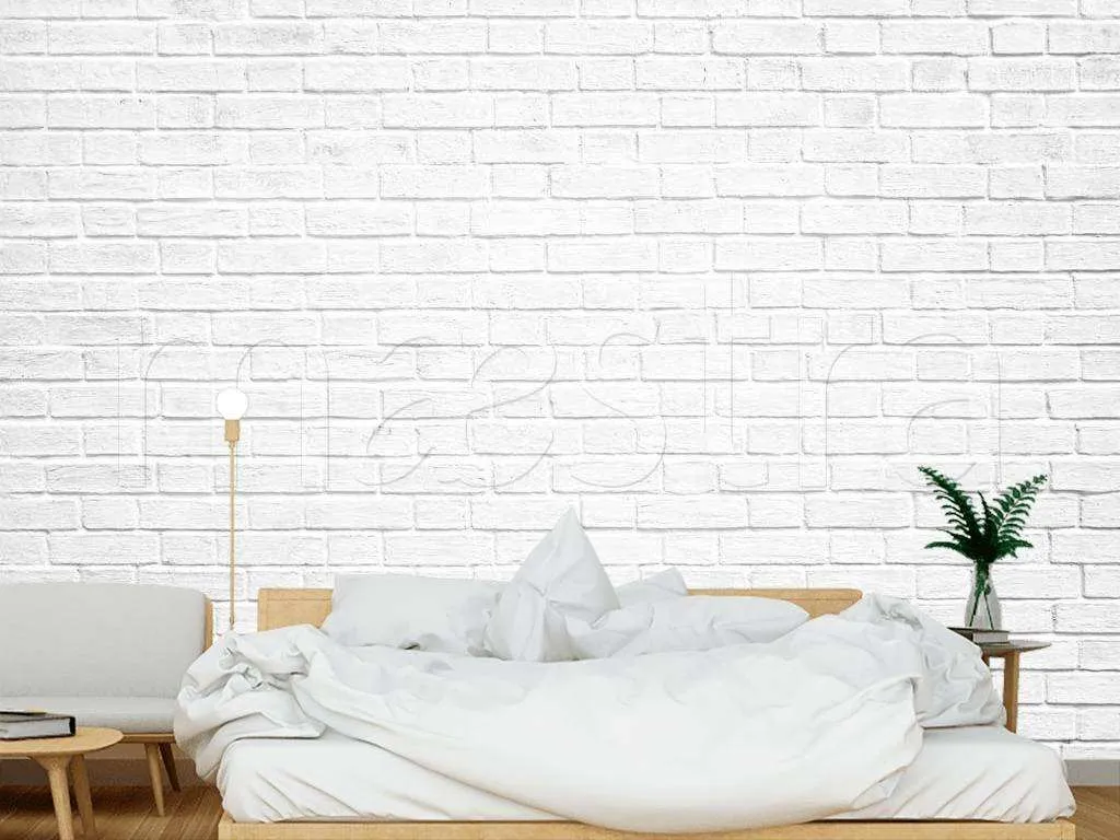 Фотообои Белая кирпичная стена  9-189