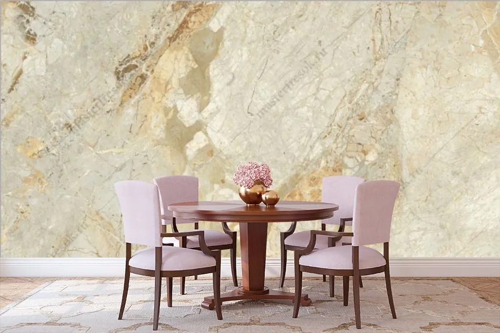 Фотообои в интерьере мрамор бежевый  9-1795 фото