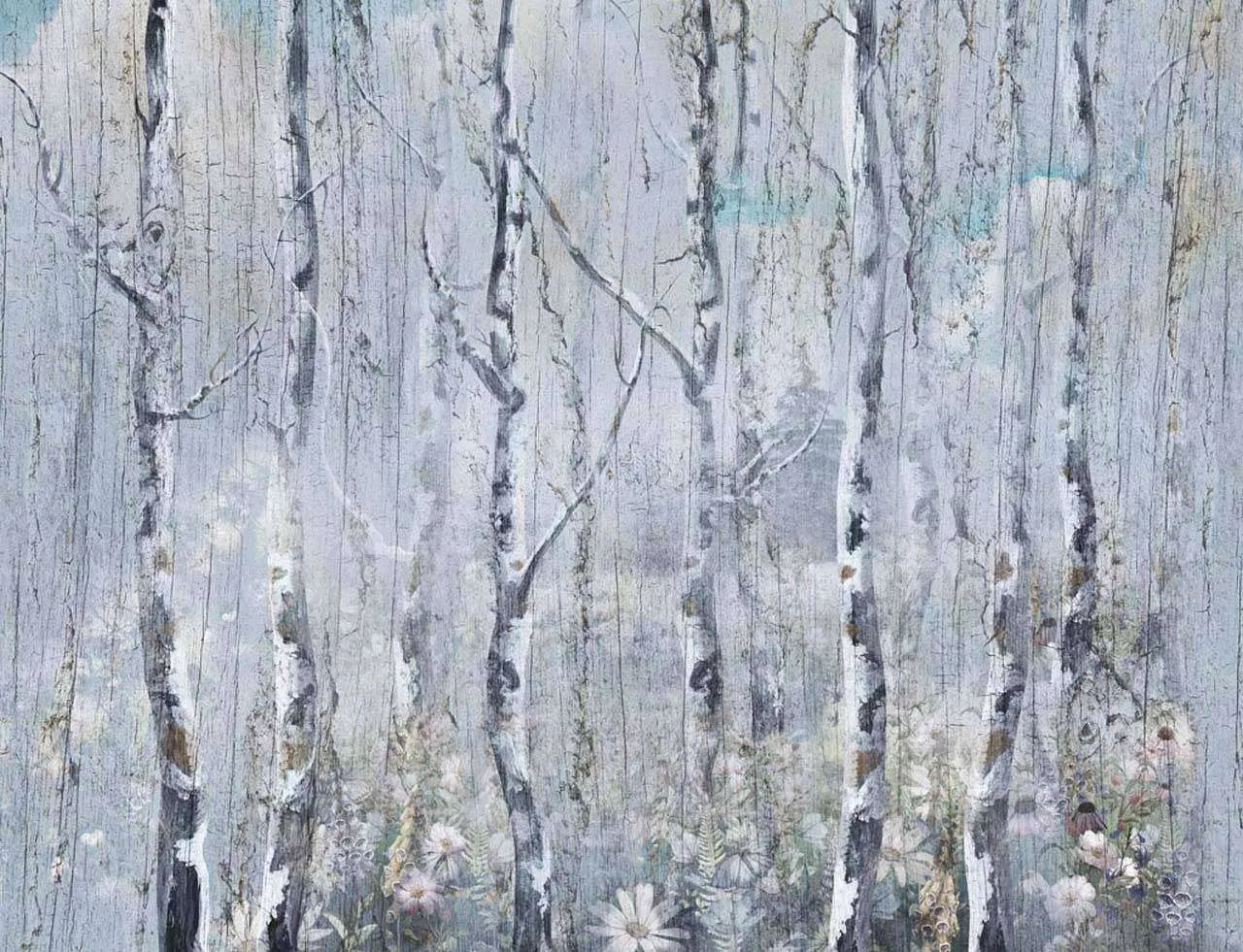 Фотообои в интерьере березы  13-074 фото