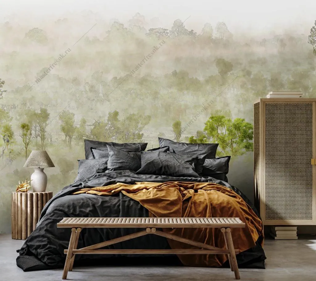 Фотообои Деревья акварелью  10-971