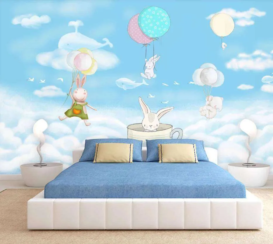 Фотообои в интерьере кролик в чашке  15-301 фото