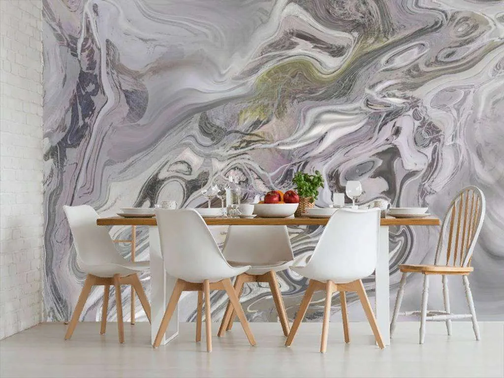 Фотообои в интерьере фиолетовый флюид  13-304 фото