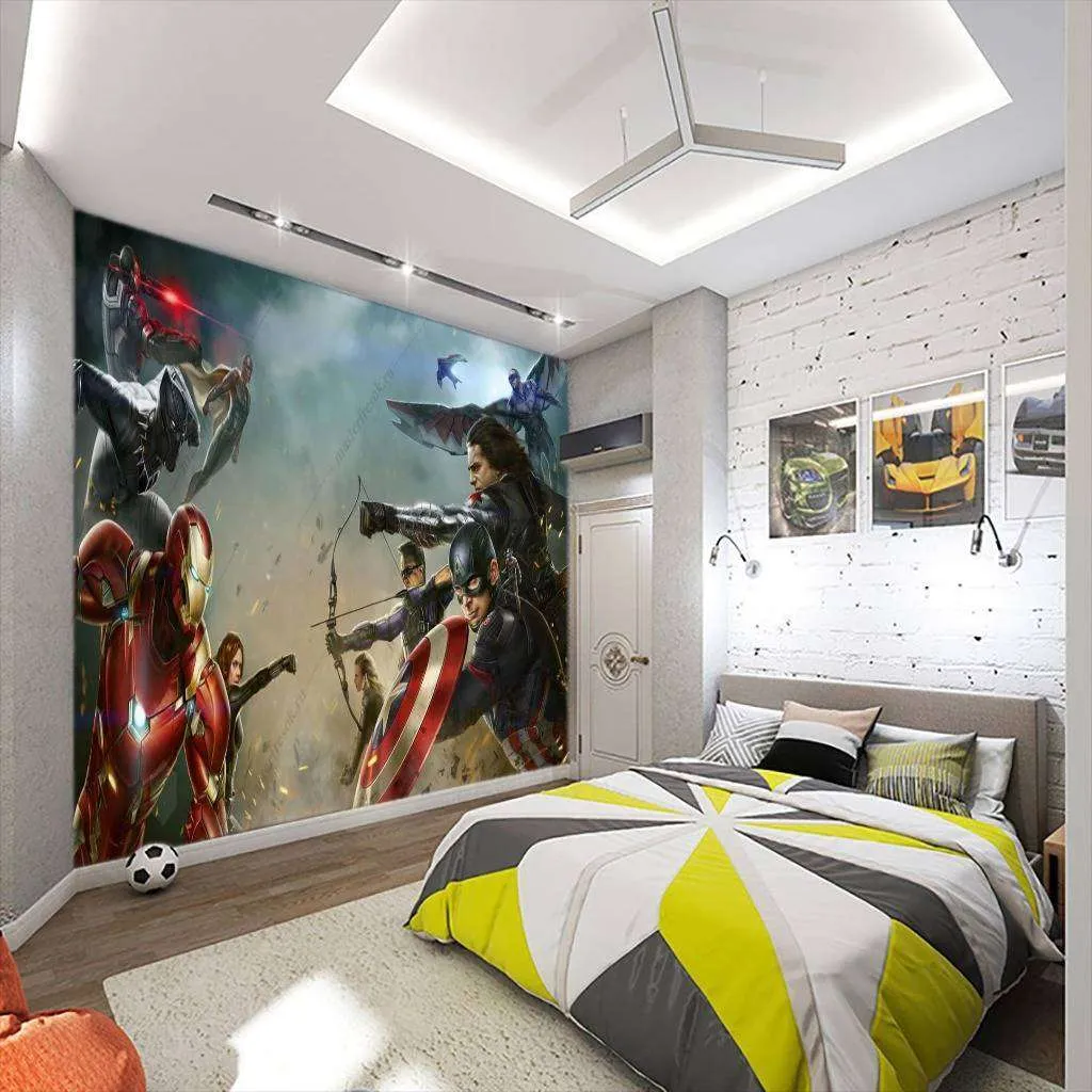 Фотообои в интерьере первый мститель: противостояние  12-1049 фото