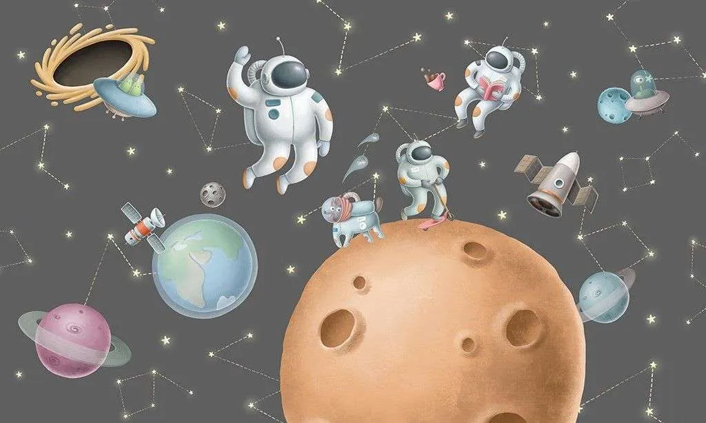 Фотообои в интерьере детские. космос волшебный  12-1626 фото