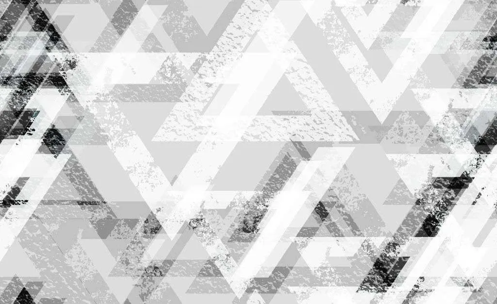 Фотообои в интерьере черно-белые треугольники  10-953 фото
