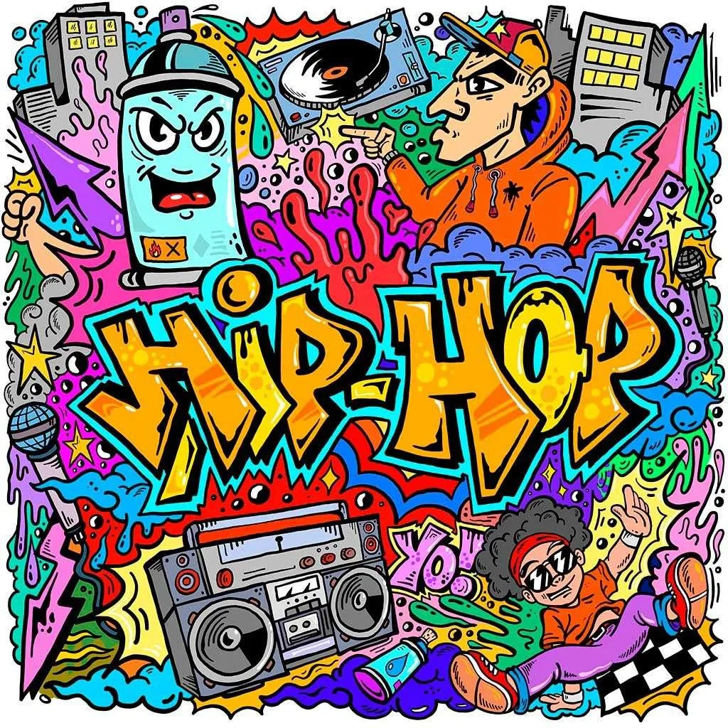 Фотообои в интерьере постеры на стену в стиле хип хоп  12-1265 фото