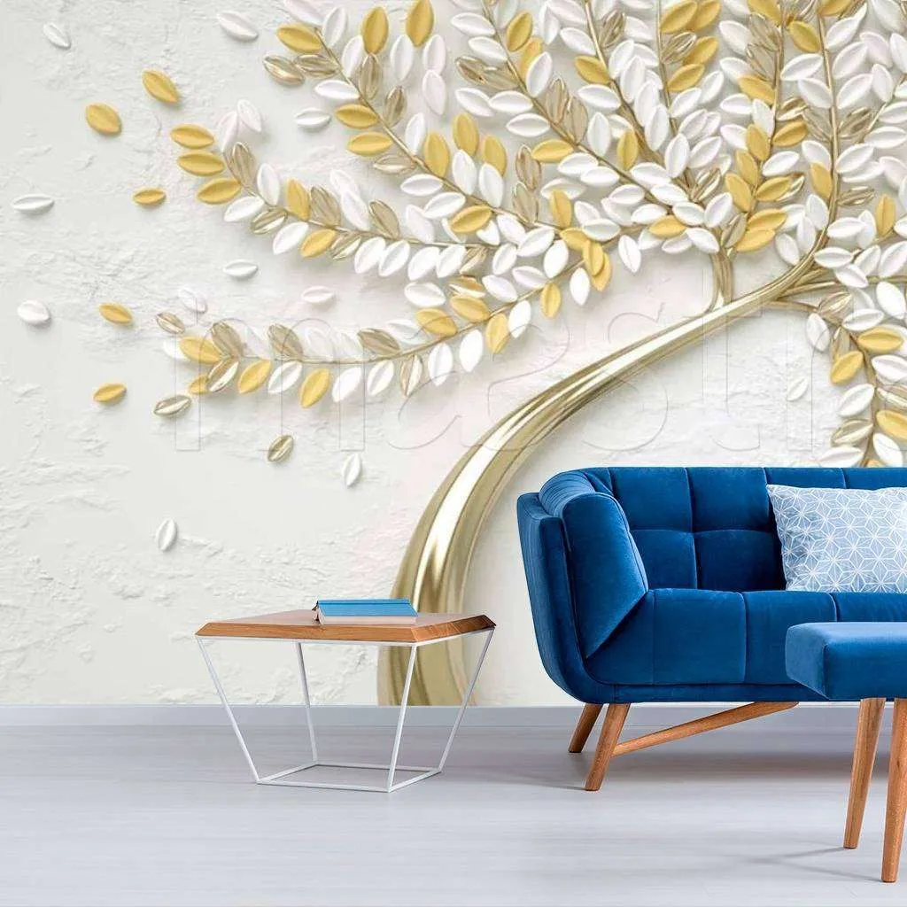 Фотообои в интерьере дерево 3д трехмерный рельеф  15-028 фото