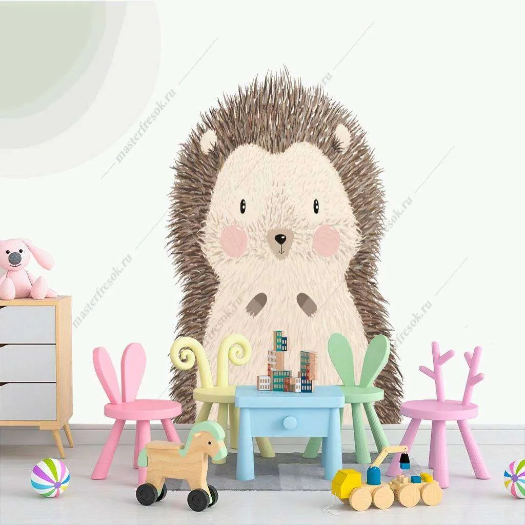 Фотообои в интерьере ежик  12-877 фото