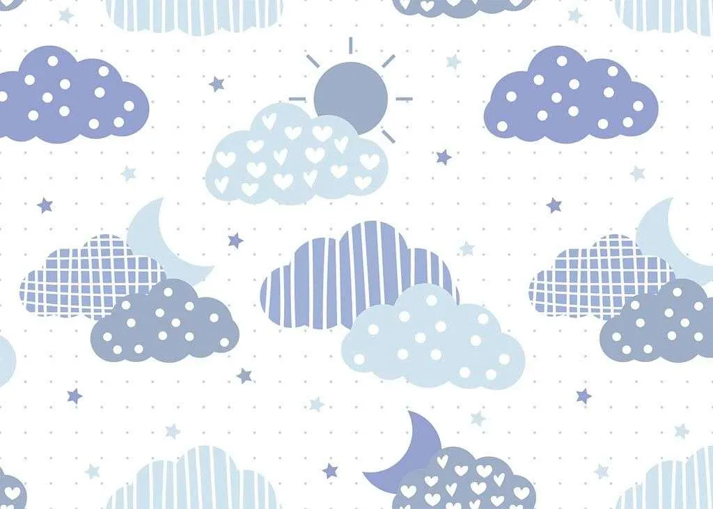 Фотообои в интерьере облака голубые  12-760 фото