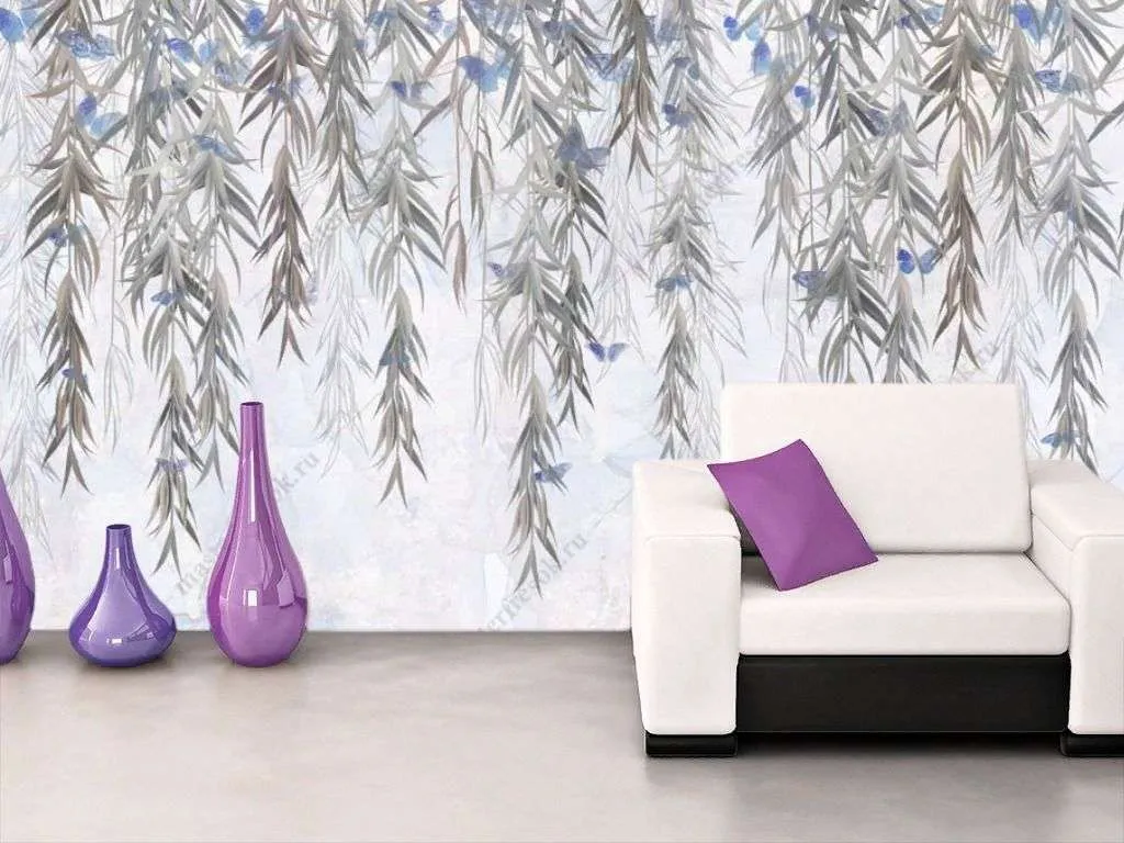 Фотообои в интерьере плакучая ива  9-1477 фото