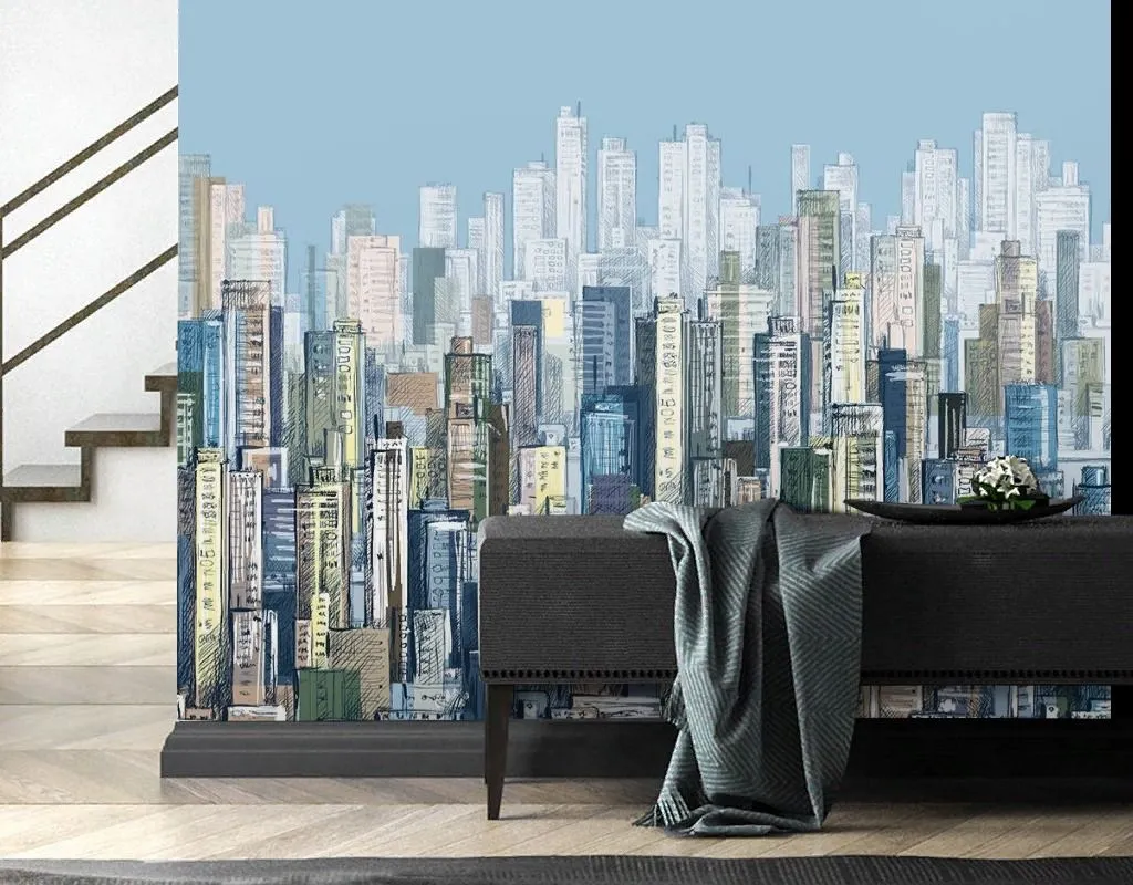 Фотообои в интерьере небоскребы  9-1927 фото