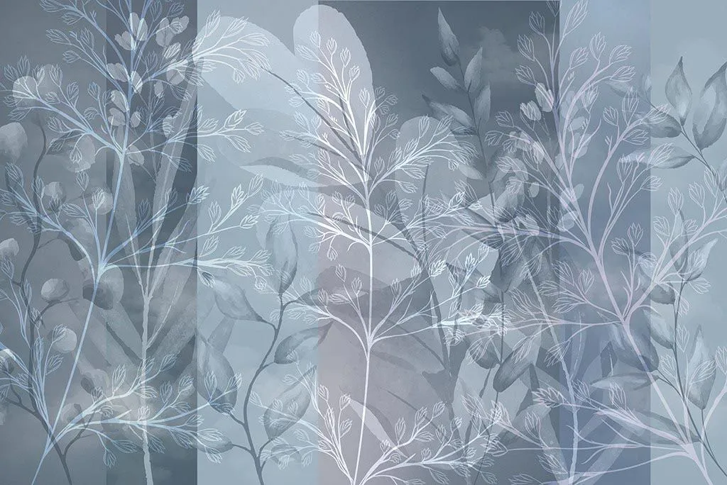 Фотообои в интерьере абстракция ветви в ночи  9-1831 фото