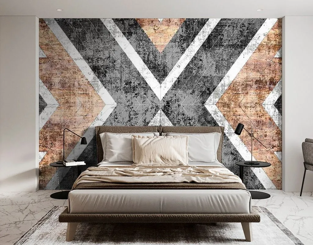 Фотообои в интерьере ромб орнамент  14-481 фото