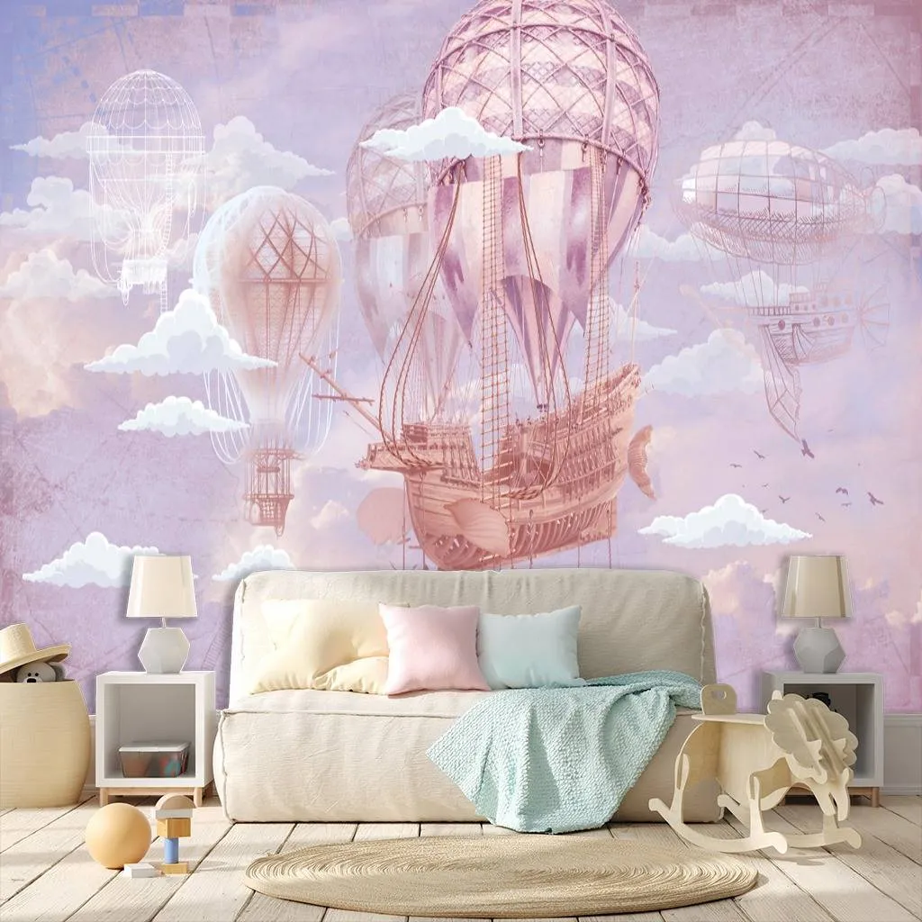 Фотообои в интерьере корабль в небе  13-172 фото