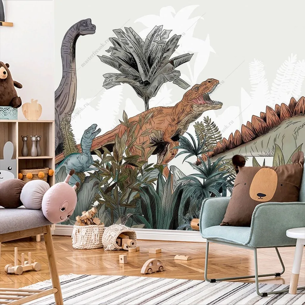 Фотообои Динозавры в детскую  12-1494