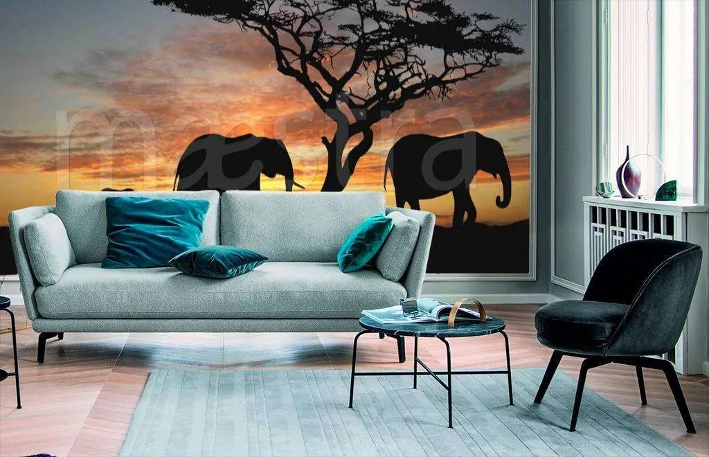 Фотообои Бесшовные обои на стену:  Сафари. Артикул: 2-153  