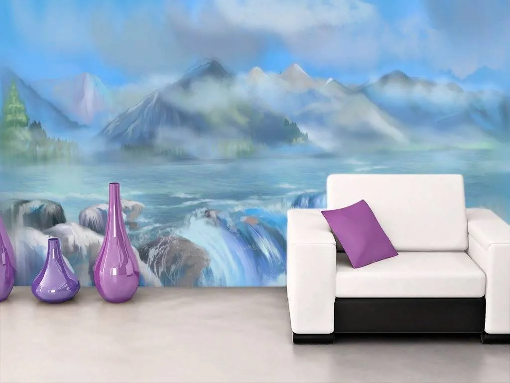 Фотообои Водопад и горы  13-295