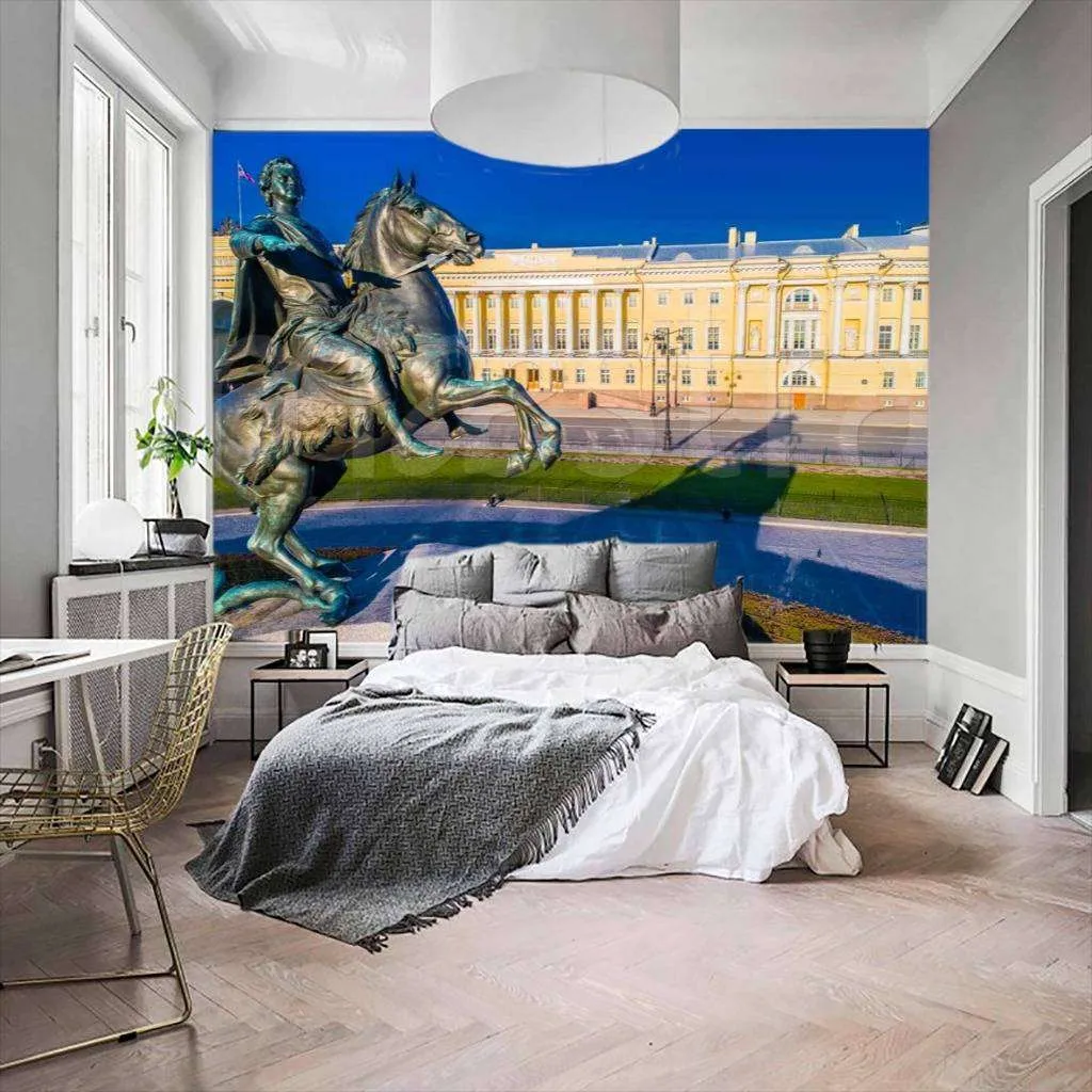 Фотообои в интерьере медный всадник  9-669 фото
