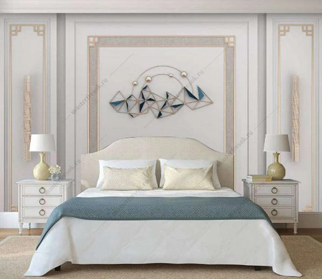 Фотообои в интерьере белая патина  16-062 фото