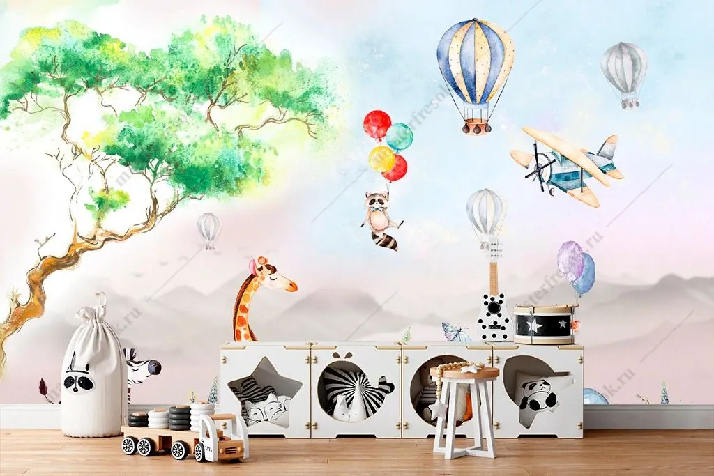 Фотообои в интерьере животные на поляне  13-376 фото