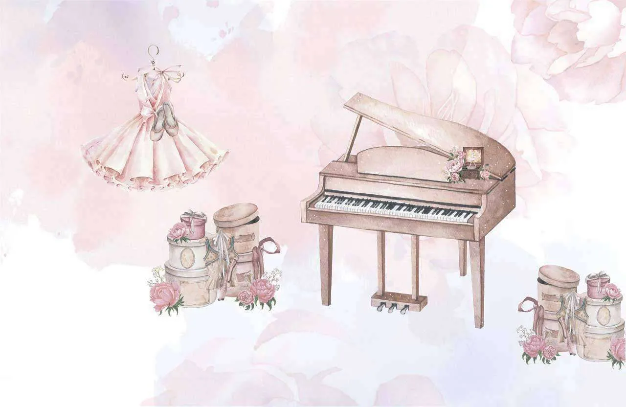 Фотообои в интерьере волшебный рояль  12-454 фото