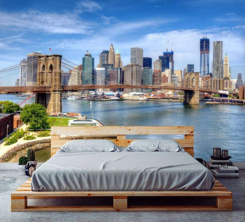 Фотообои в интерьере мост солнечного нью йорка  9-806 фото