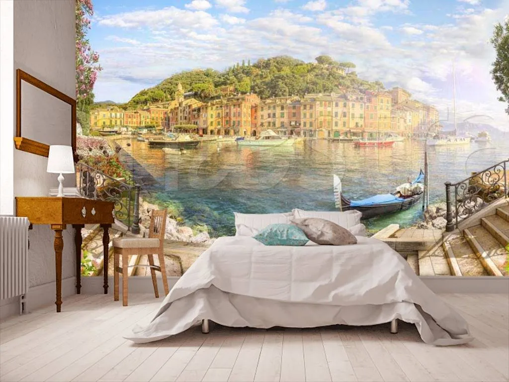 Фотообои Городской пейзаж на берегу моря  7-288