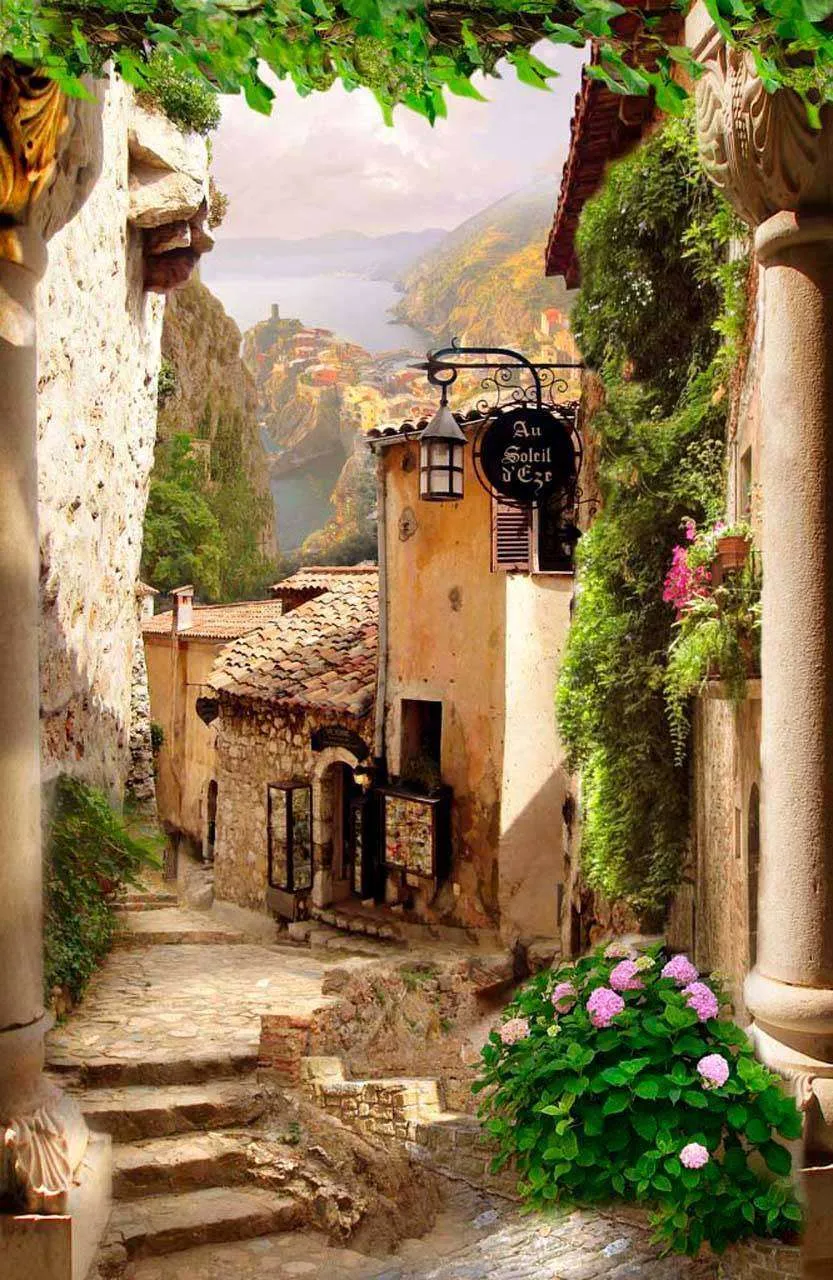 Фотообои в интерьере тропа к морю  3-017 фото