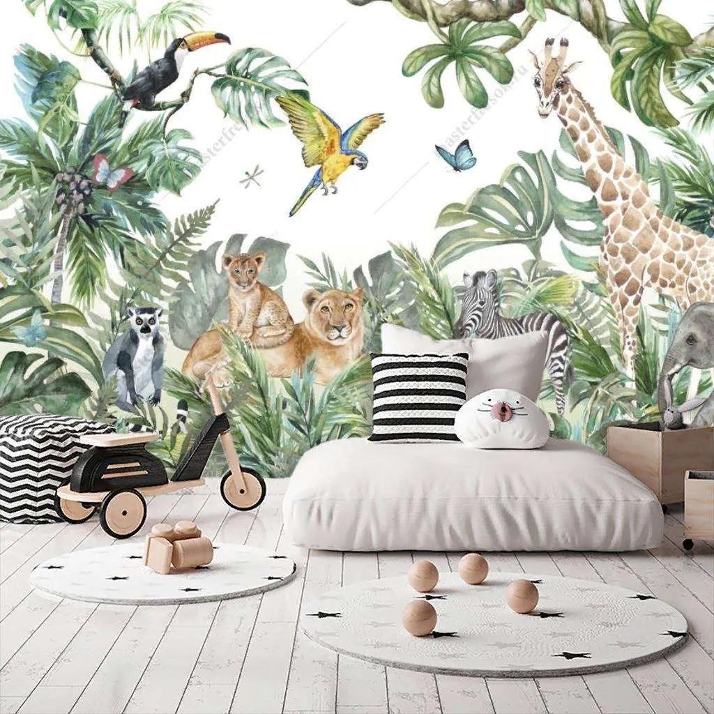 Фотообои в интерьере жаркие тропики  14-147 фото