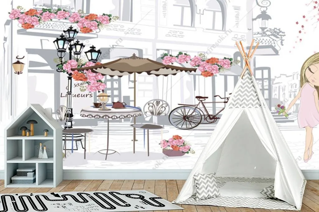 Фотообои Уличное кафе  12-955