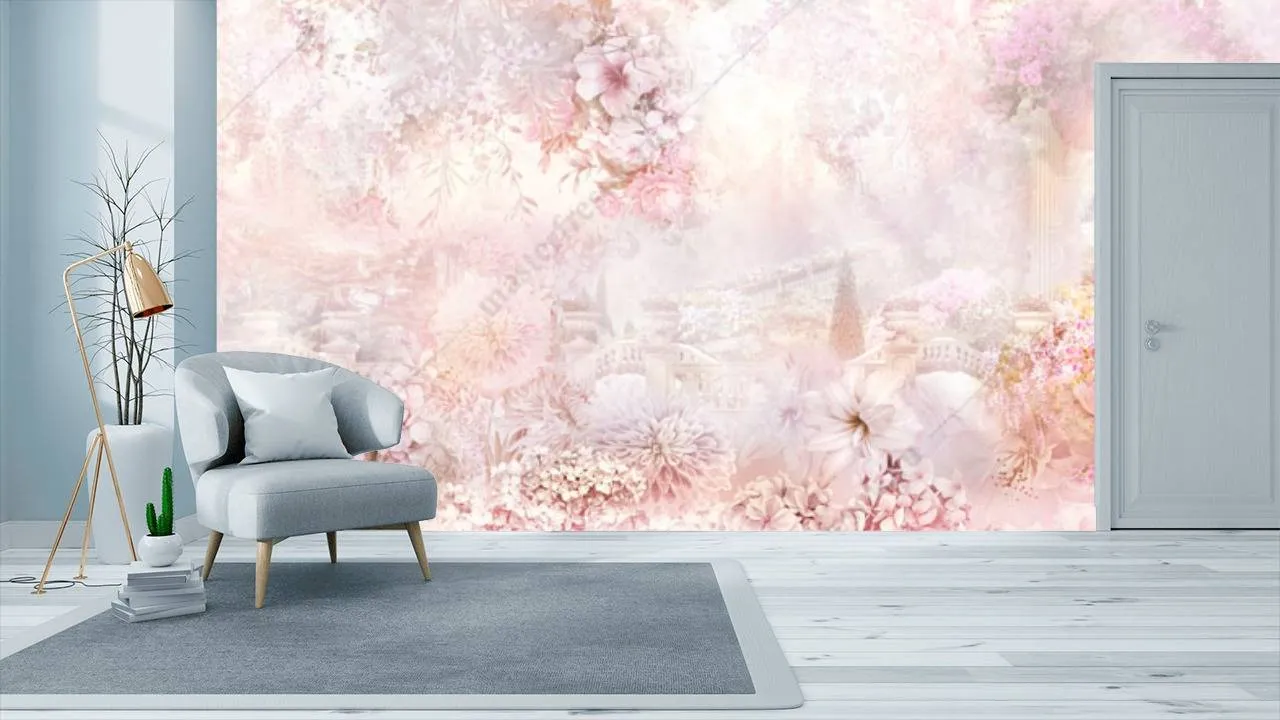 Фотообои Нежно розовый фон  13-131