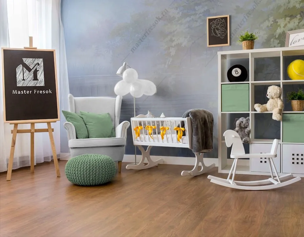 Фотообои в интерьере дерево окутанное туманом  13-432 фото