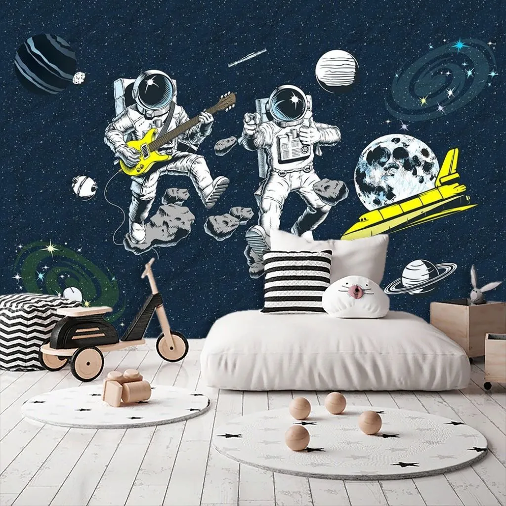 Фотообои в детскую: Космонавты-музыканты.   14-737