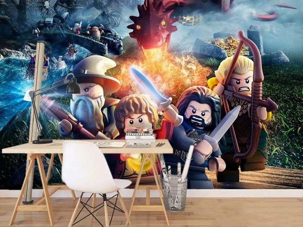 Фотообои в интерьере лего хоббит  12-1390 фото