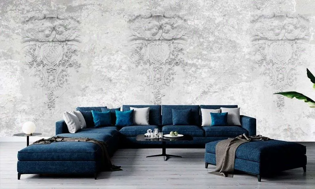 Фотообои в интерьере узоры барокко  14-306 фото